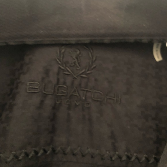 Bugatchi Long Sleeve Button Down French Cuff shirt black size 16 40 - Picture 2 of 3